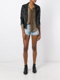 studded denim shorts