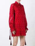 collared floral lace shirt dress
