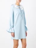 ruffled detail shift dress