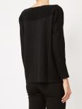 ribbed shoulders knitted blouse