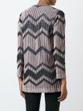 printed ribbed cardigan