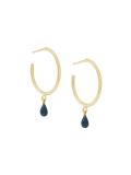 hoop teardrop bead earrings