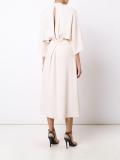 V-neck belted dress