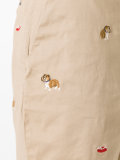 bulldog embroidery chino shorts