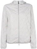 cut-out detail hooded jacket