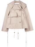 short a-line trench jacket