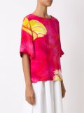 silk floral print blouse