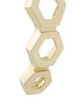 plain triple Honeycomb stud earrings