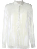 iridescent silk shirt