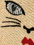 woven cat motif tote