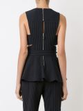 panelled wrap blouse