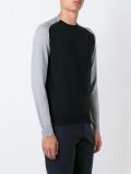 contrast sleeve sweatshirt