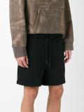 embroidered track shorts