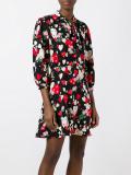hearts print flared dress