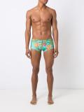 printed swimming trunks