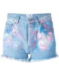 painted denim shorts 