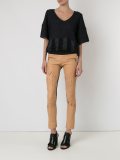 v-neck knit blouse