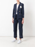 contrast trim blazer