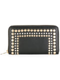 gold-tone stud embellished wallet