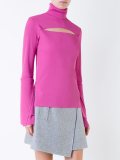 ribbed layered longsleeve blouse