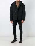 quilted hooded coat