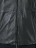 zipped leather jacket 