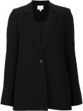 deep neck boxy blazer