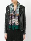 crochet-knit scarf
