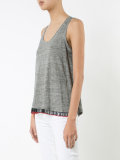 beaded fray tank top
