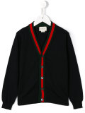 contrast stripe cardigan 