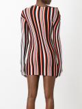 striped knitted mini dress