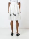 floral appliqué skirt