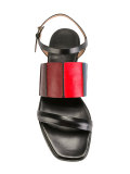 panelled colour block sandals
