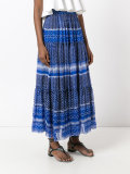 pattern pleated skirt