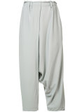 drop-crotch cropped trousers