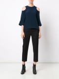 shoulder cutout blouse