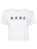 Babe print cropped T-shirt
