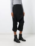 drop-crotch cropped trousers