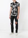 distressed straight leg jeans