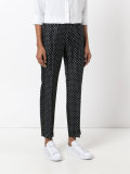 polka dot print trousers