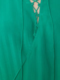 lace-up neck blouse