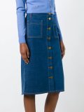 denim midi skirt