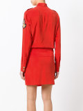 band collar buttoned dress