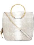 snakeskin effect tote 