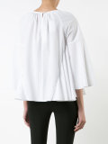 flared short sleeved blouse