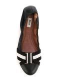 striped detailing ballerinas