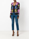 botanical print cardigan