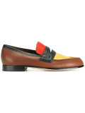 block panel loafers 