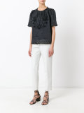 floral embroidered top