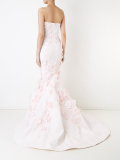strapless lace gown